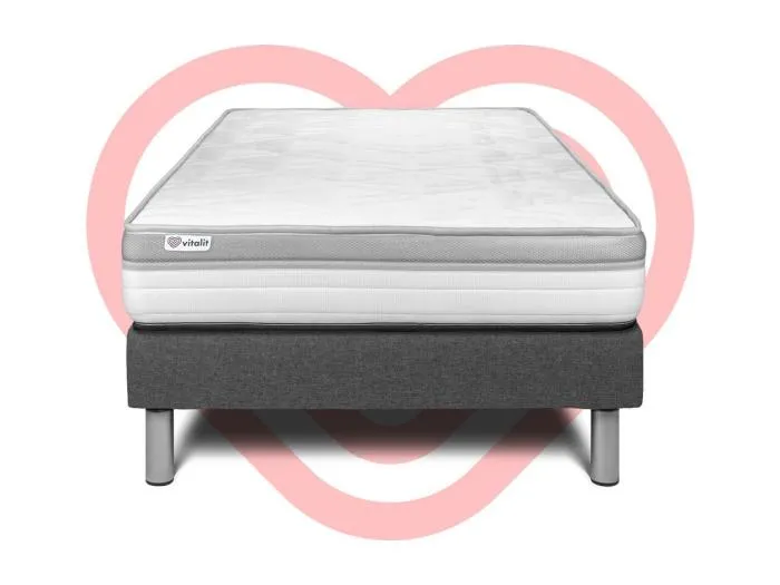 Matratzenset VITAL RELAX 90 x 200 cm Bettrahmen Kit grau