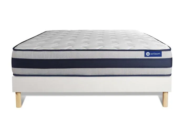 Actiflex ergo matratze 120 x 200cm + Bettgestell mit lattenrost , Härtegrad 4 , Taschenfederkern und Memory-Schaum , Höhe : 24 cm