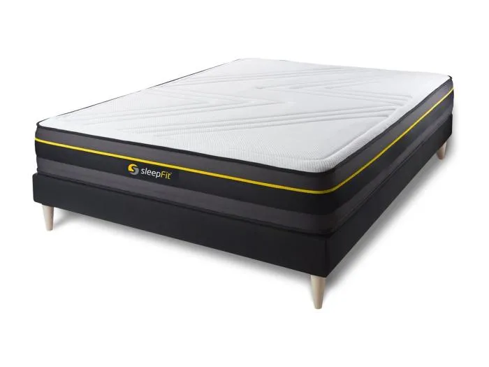 Matratze ACTIVE 140x200cm + Bettgestell mit lattenrost , Härtegrad 4 , Memory-Schaum , Höhe : 24 cm