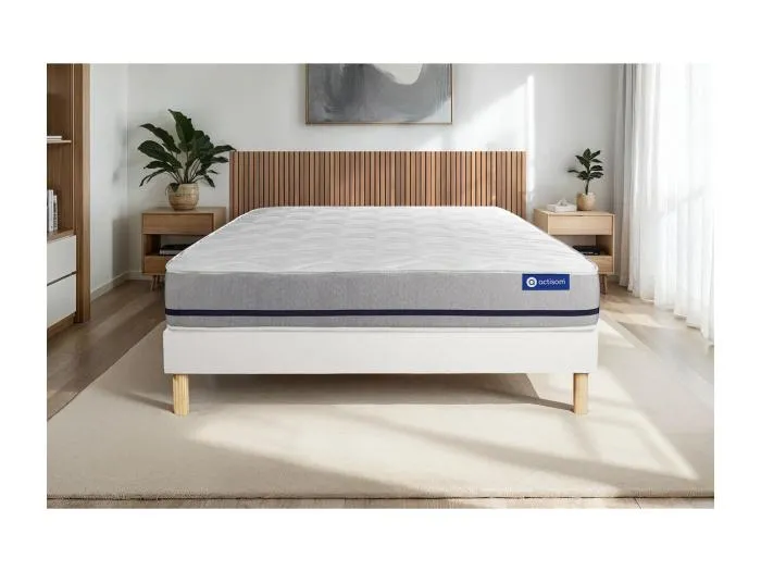 Actimemo soft matratze 200x200cm + Bettgestell mit lattenrost , Härtegrad 3 , Memory-Schaum , Höhe : 20 cm
