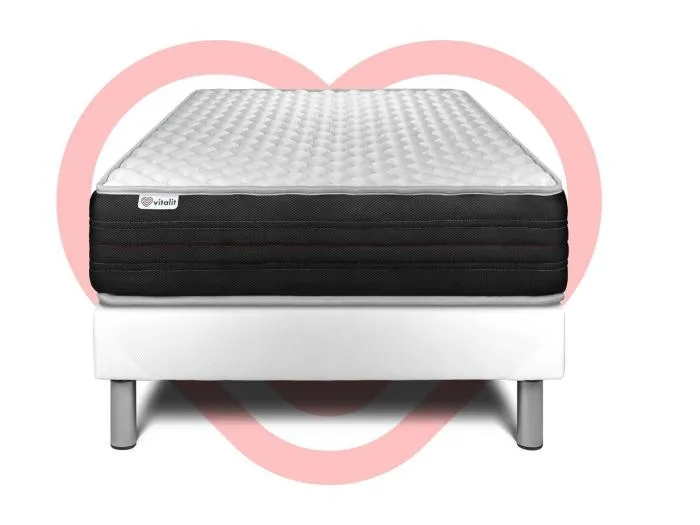 Matratzenset VITAL MEMO ONE 90 x 190 cm Bettrahmen Kit weiß