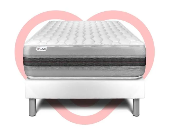 Matratzenset VITAL SPRING RECOVER 90 x 200 cm Bettrahmen Kit weiß