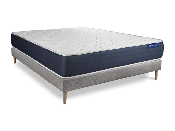 Actimemo sleep matratze 120x190cm + Bettgestell mit lattenrost - Dicke : 22cm - Memory-schaum - H3