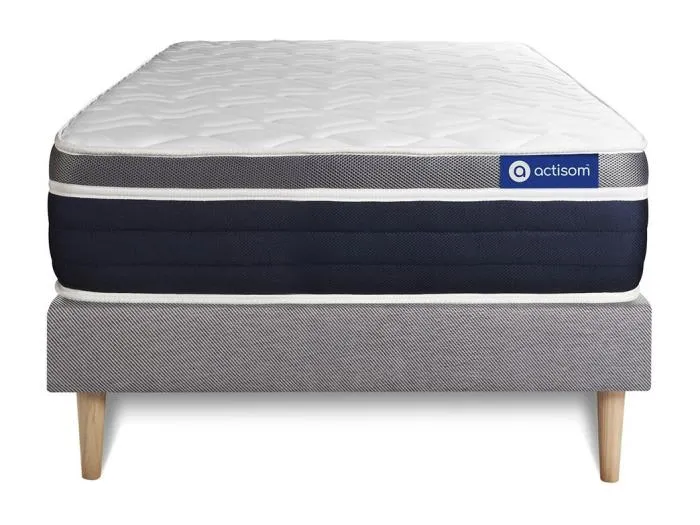 Actilatex confort matratze 80x200cm + Bettgestell mit lattenrost - Dicke : 26cm - Latex und Memory-schaum - H3
