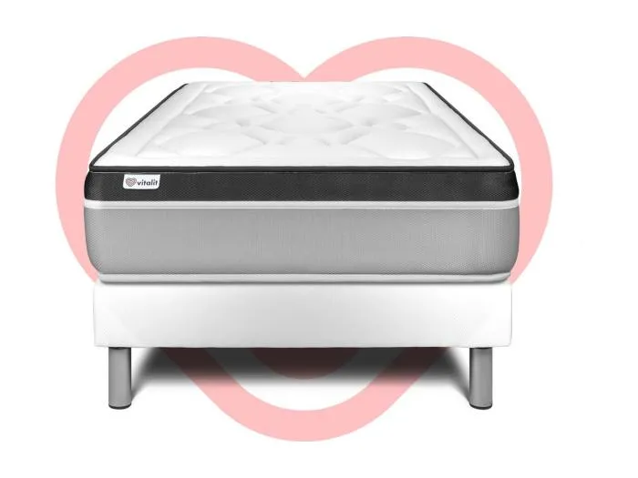 Matratzenset VITAL ERGO 90 x 190 cm Bettrahmen Kit weiß