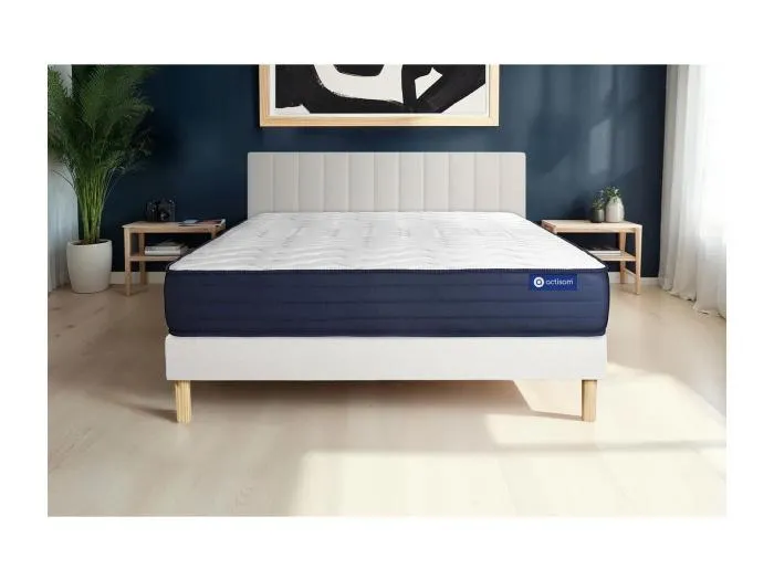 Actilatex life matratze 140x190cm + Bettgestell mit lattenrost , Härtegrad 5 , Latex und Memory-Schaum , Höhe : 22 cm