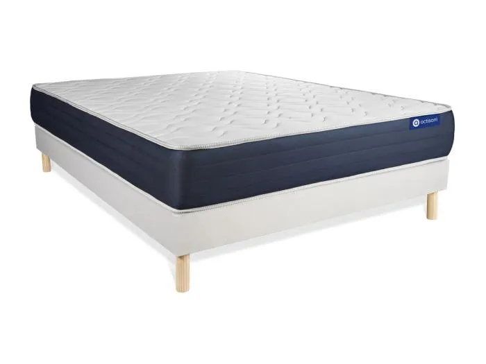 Actiflex sleep matratze 180x200cm + Bettgestell mit lattenrost , Härtegrad 2 , Taschenfederkern und Memory-Schaum , Höhe : 22 cm