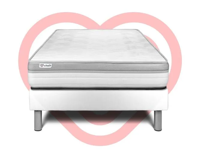 Matratzenset VITAL RELAX 90 x 190 cm Bettrahmen Kit weiß