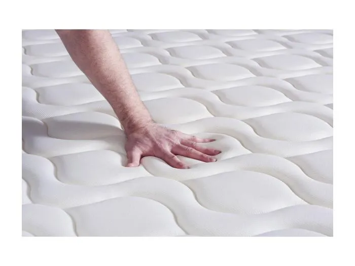 Komplettpaket Bett - Matratze 140x200 cm + Boxspringbett mit Lattenrost (im Set) + 2 Kopfkissen + Bettdecke - Actilatex Touch