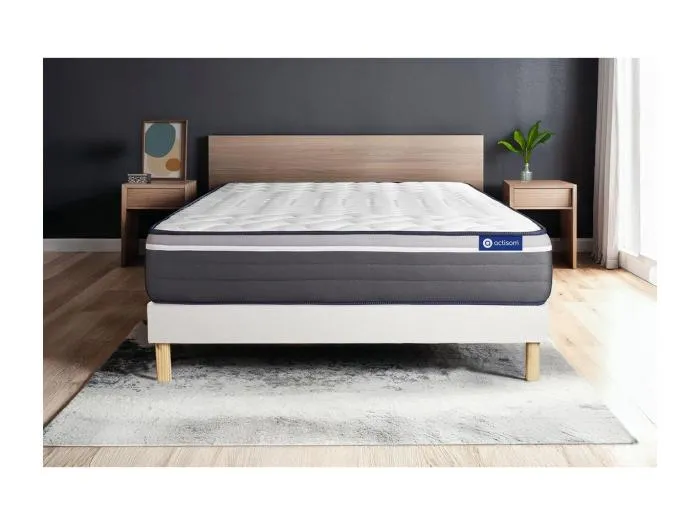 Actimemo plus matratze 160x200cm + Bettgestell mit lattenrost , Härtegrad 5 , Memory-Schaum , Höhe : 26 cm