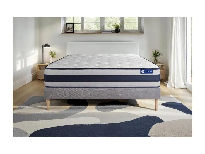 Actimemo ergo matratze 140x190cm + Bettgestell mit lattenrost - Dicke : 24cm - Memory-Schaum - H4