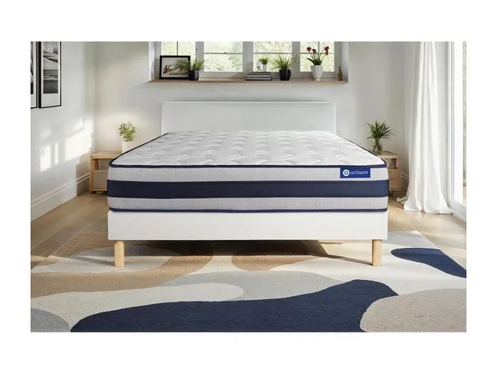 Actiflex ergo matratze 140x200cm + Bettgestell mit lattenrost , Härtegrad 4 , Taschenfederkern und Memory-Schaum , Höhe : 24 cm
