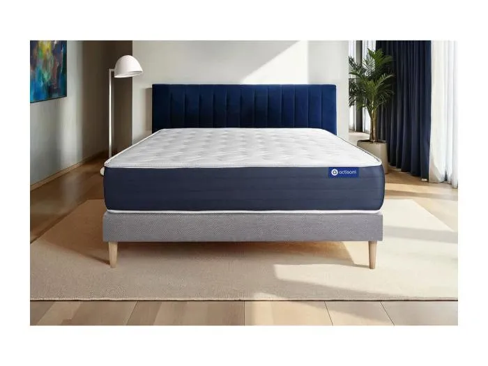 Actilatex sleep matratze 160x200cm + Bettgestell mit lattenrost - Dicke : 22cm - Latex und Memory-schaum - H3