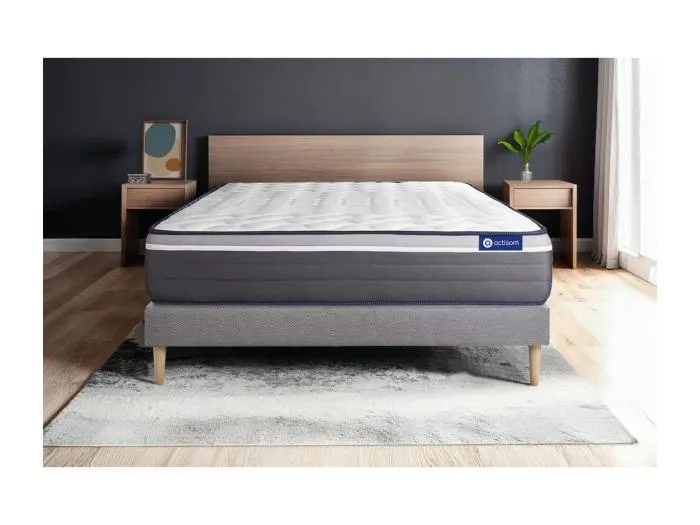 Actimemo plus matratze 180x200cm + Bettgestell mit lattenrost - Dicke : 26cm - Memory-schaum - H5