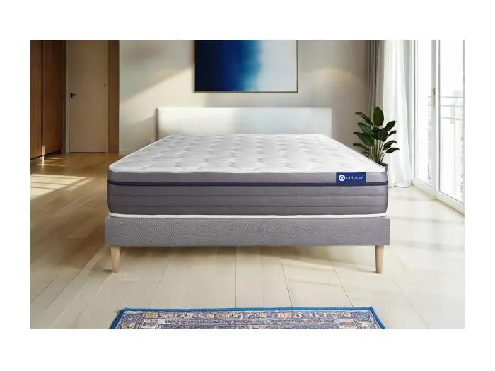 Actilatex zen matratze 180x200cm + Bettgestell mit lattenrost - Dicke : 26cm - Latex und Memory-schaum - H3
