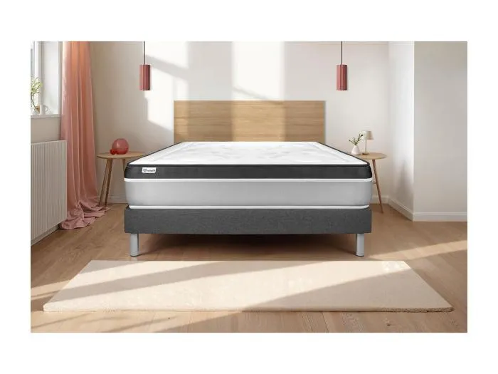 Matratzenset VITAL ERGO 140 x 190 cm Bettrahmen Kit grau