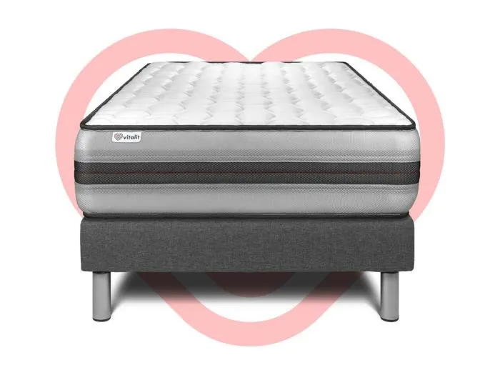 Matratzenset VITAL POWER RECOVER 90 x 200 cm Bettrahmen Kit grau