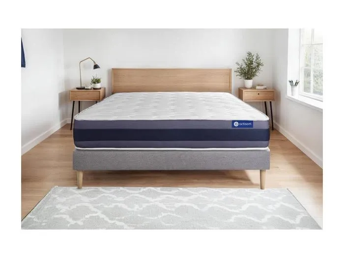 Actilatex morpho matratze 140x200cm + Bettgestell mit lattenrost - Dicke : 24cm - Latex und Memory-schaum - H3