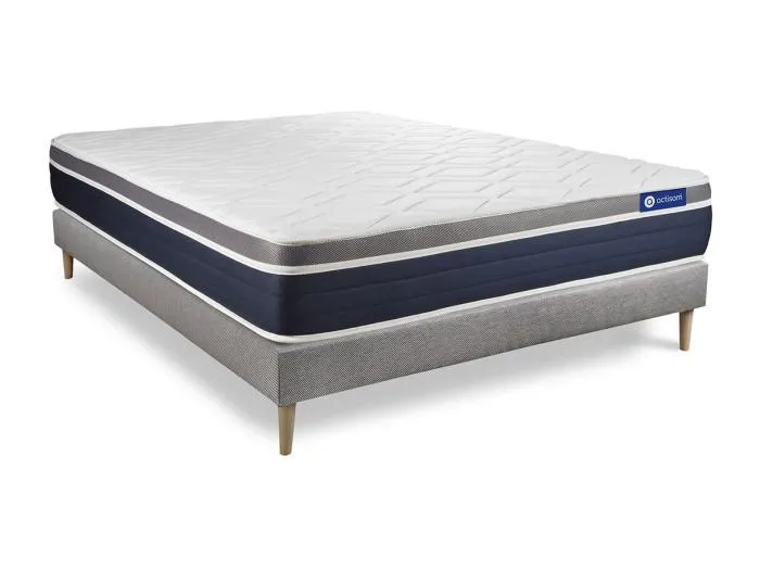 Actilatex confort matratze 120x190cm + Bettgestell mit lattenrost - Dicke : 26cm - Latex und Memory-schaum - H3