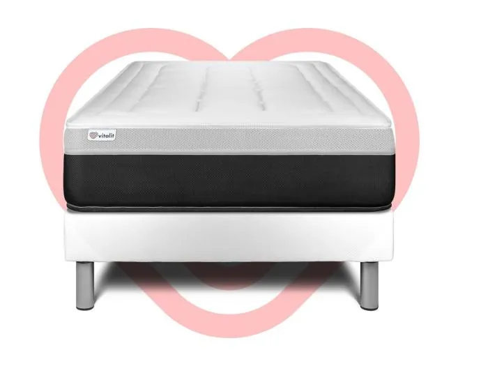 Matratzenset VITAL FORM 90 x 190 cm Bettrahmen Kit weiß