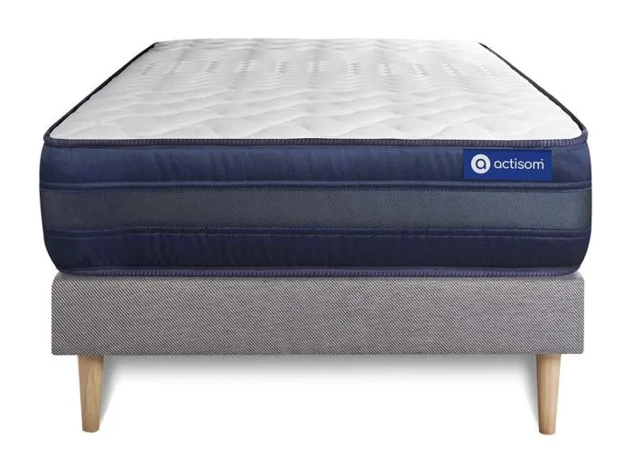 Actilatex tech matratze 90x200cm + Bettgestell mit lattenrost - Dicke : 24cm - Latex und Memory-schaum - H5