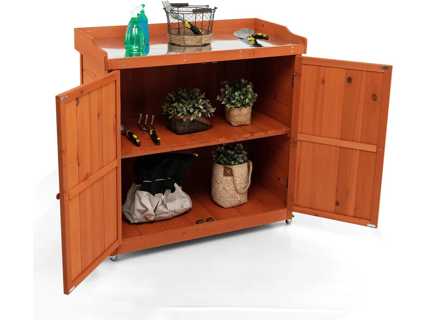 Gartenschrank auf Rollen