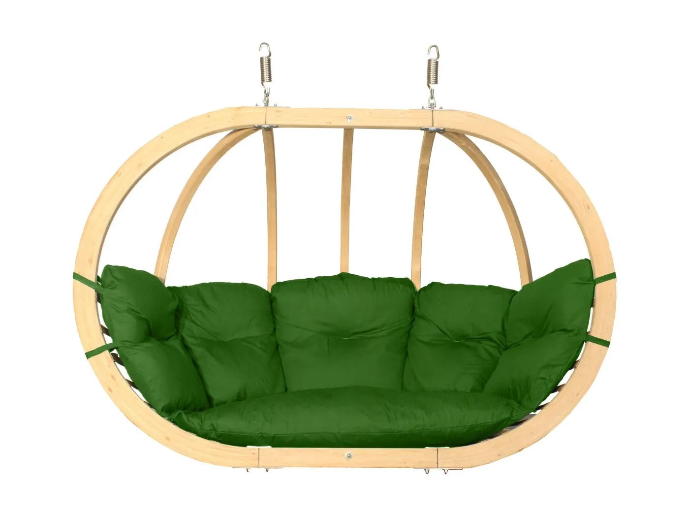 Hölzerner Hängesessel für zwei Personen - grün - CALLISTO