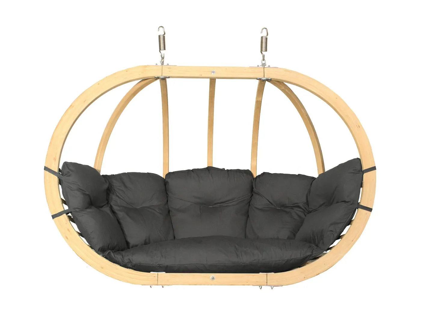 Hölzerner Hängesessel für zwei Personen - dunkelgrau - CALLISTO