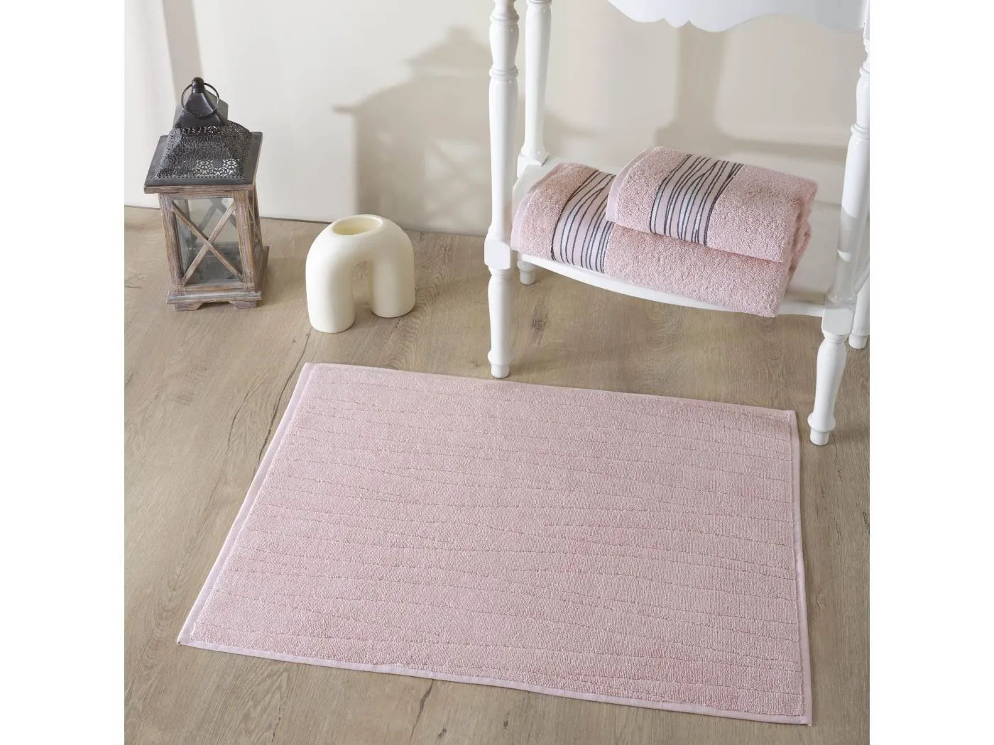 Badeset, 3-teilig, Handtuch 50 x 90 + 70 x 140 cm , Badematte 50x70 cm