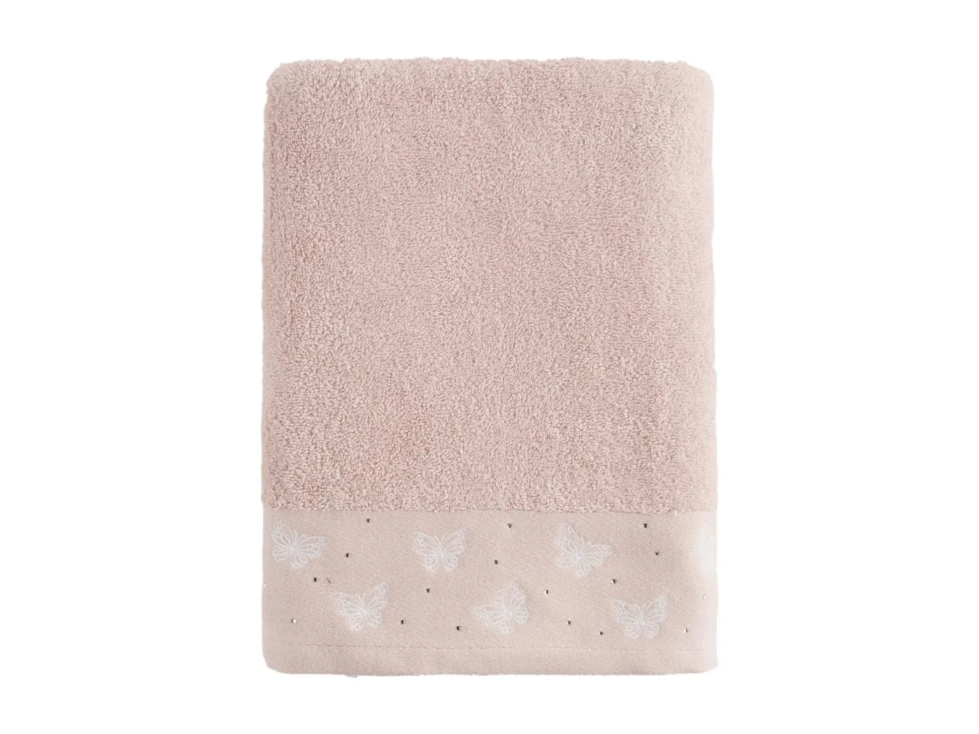 Badetuch Papillo Blassrosa 70x130