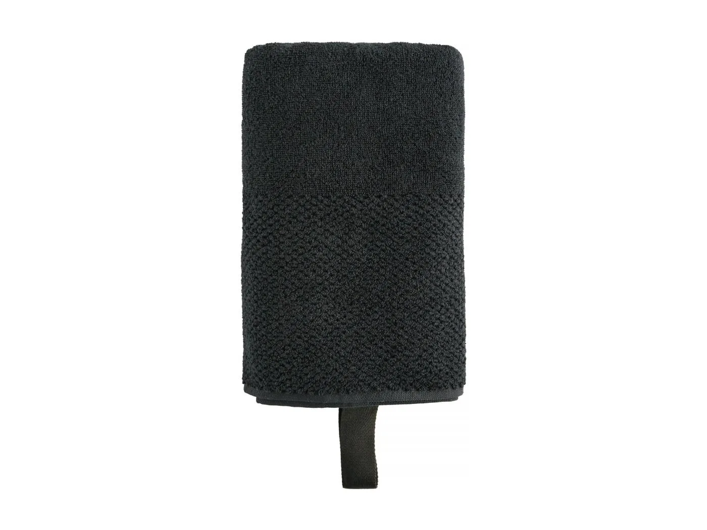 Badetuch Strippo 100% Baumwolle, 50x90 cm, Schwarz