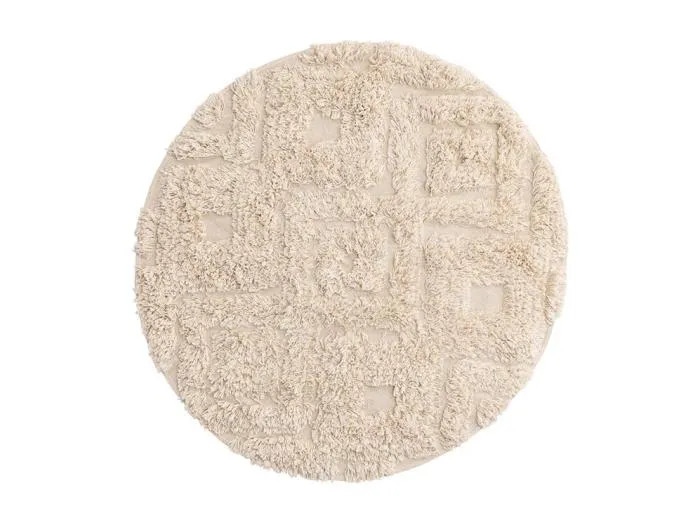 Hilma Badematte Ø60cm offwhite.