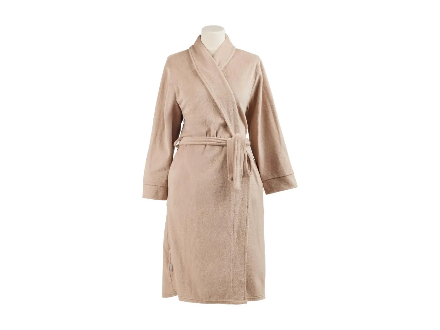 Bademantel mit Baumwolle Polina mittleres Beige 65 x 115