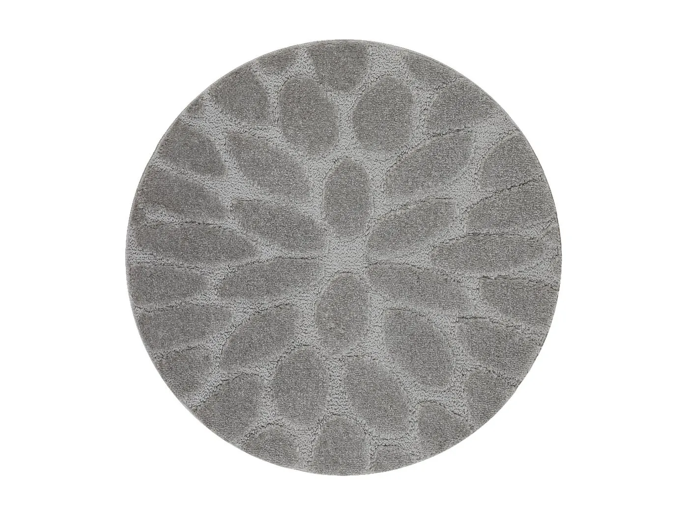 Badteppich SUPREME Kreis STONES, Steine, rutschfest, weich – grau cercle 100 cm