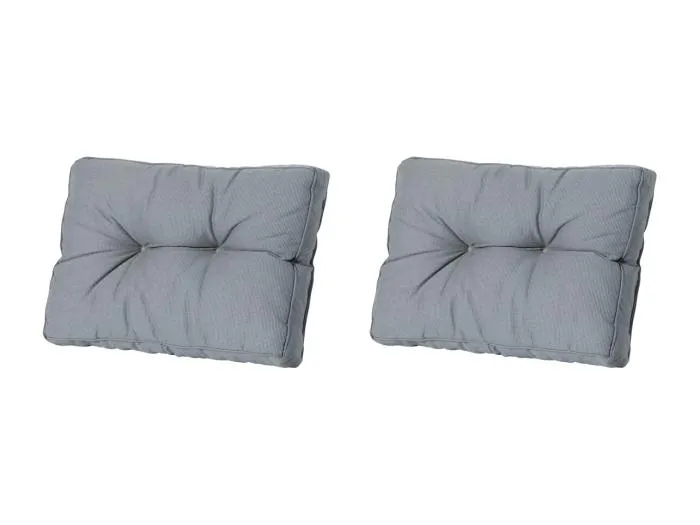 Florance Rückenkissen Rippe grau - ca. 43x73 cm - 2er Set