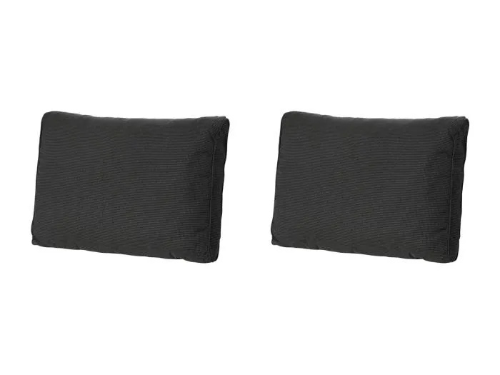 Lounge Rückenkissen Rib schwarz - ca. 40x60 cm - 2er Set