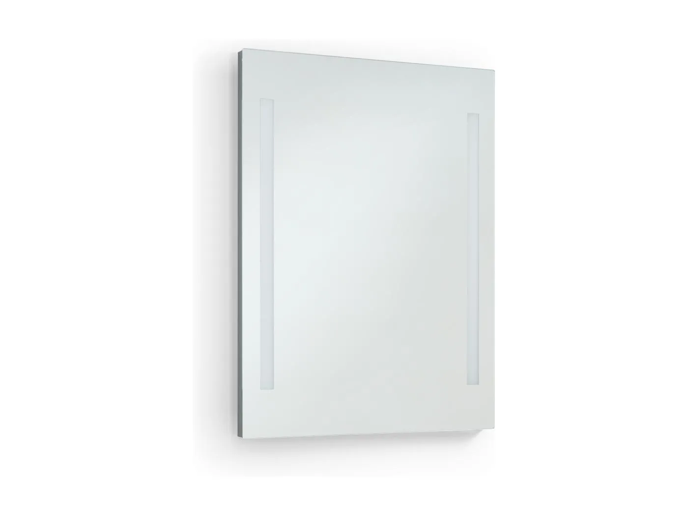 AFRODITA Badezimmer-Wandleuchte, moderner und vielseitiger Stil – L. 60 cm – 2 x 10 W SMD-LED – 600 lm und 4K – 180 ° Grad – IP44 – Aluminium und Glas – Chrom