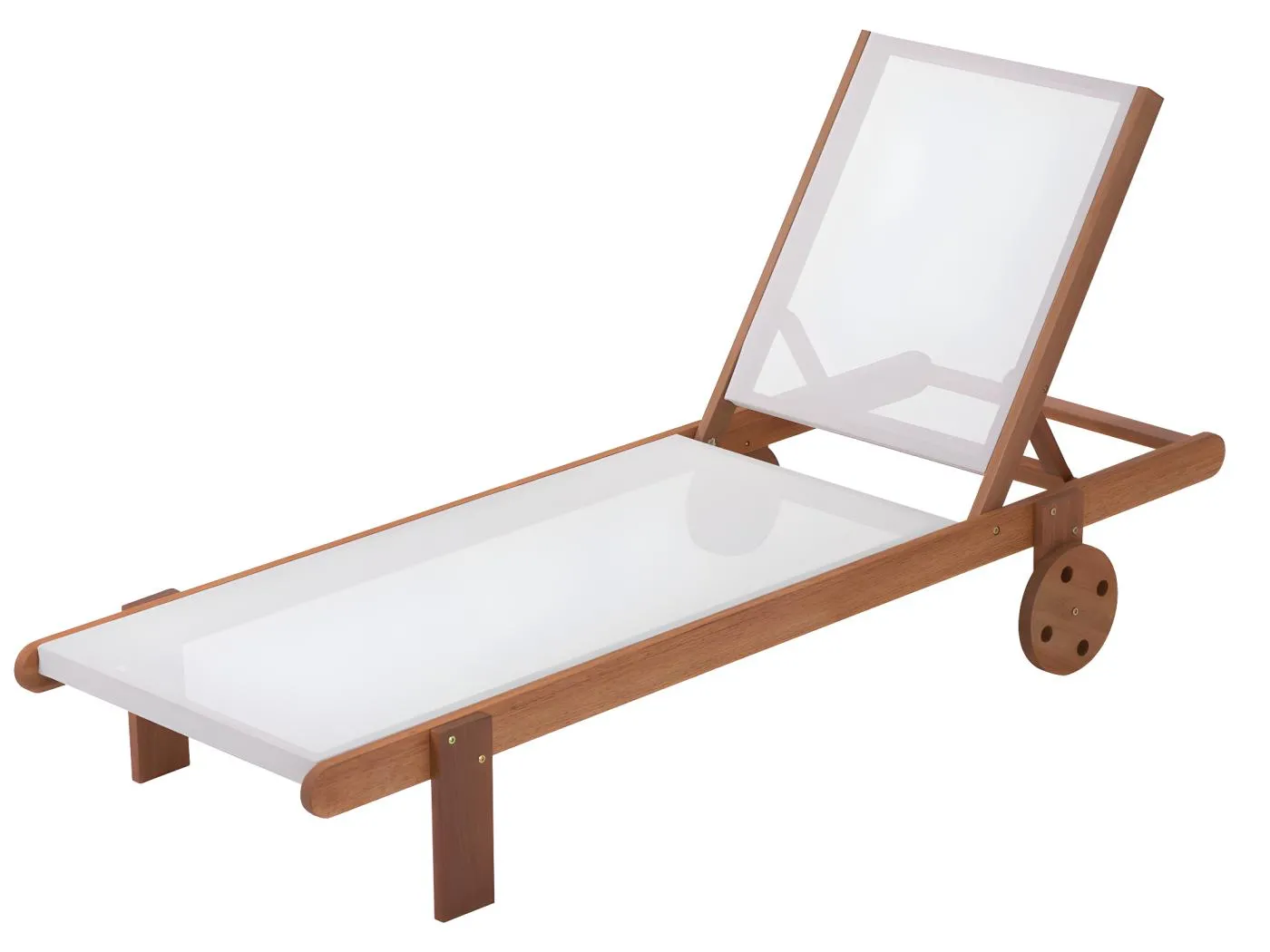 Sonnenliege aus Tropenholz "Saigon" - Maple - Ecru