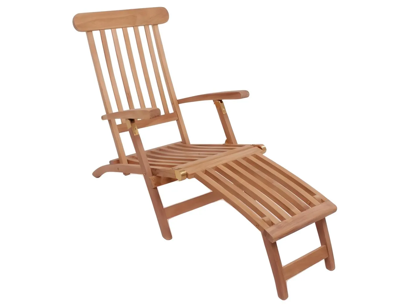 Alkas Liegestuhl, Teakholz massiv.