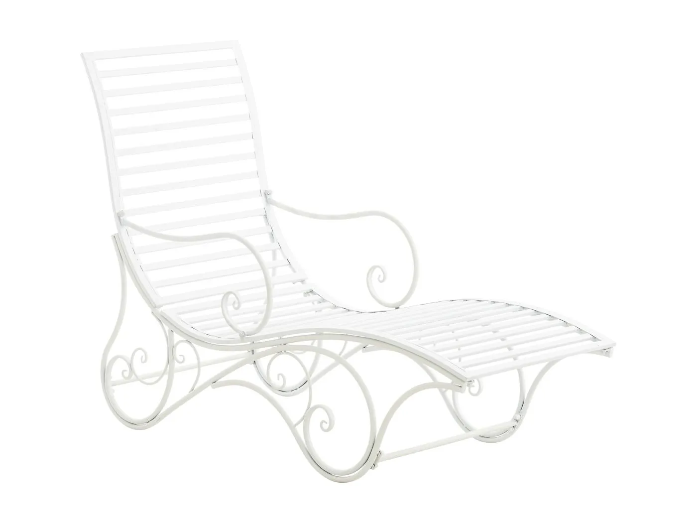 Gartenliege - Metall & natura - weiß - Amiens