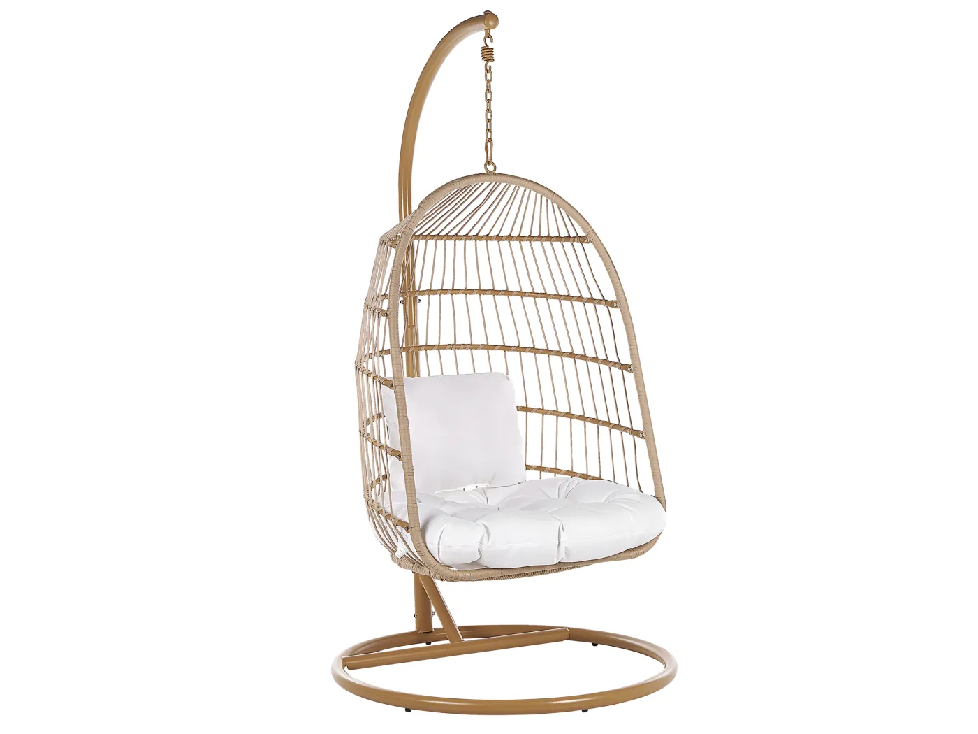 Hängesessel mit Gestell ALLERA Polyrattan Beige