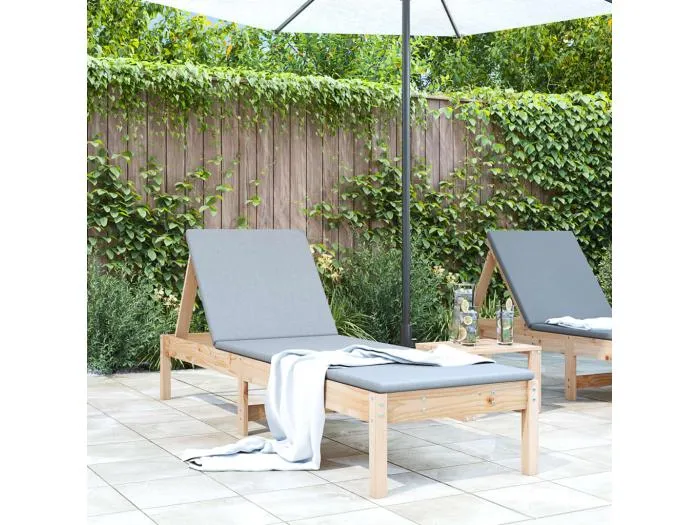 Sonnenliege 199,5x60x74 cm Massivholz Kiefer