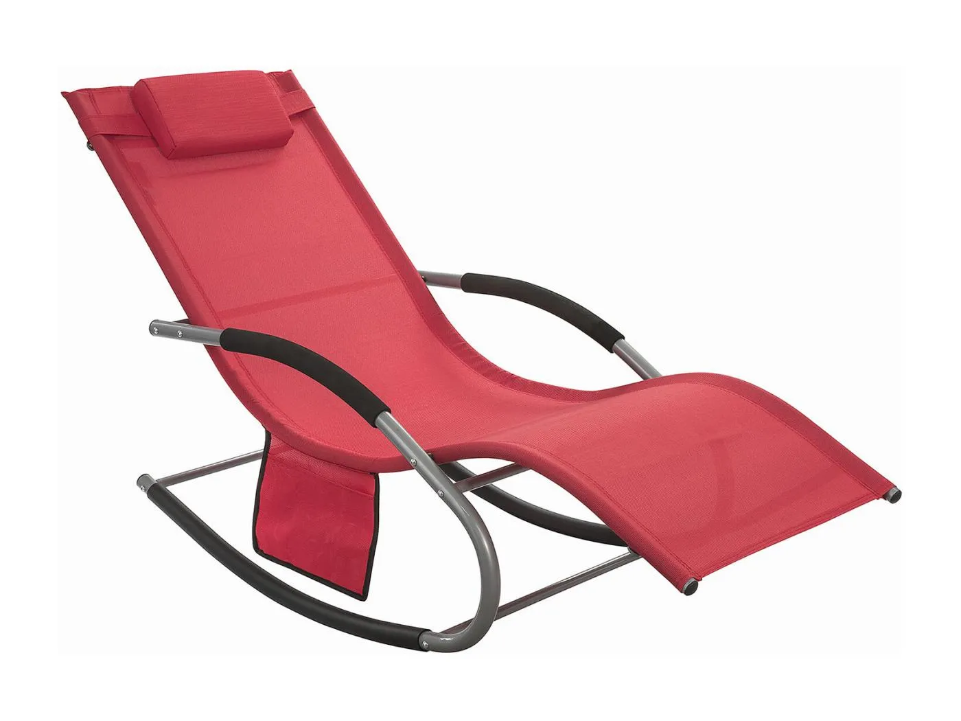 Gartenliege OGS28-R 62 x 86 x 158 cm Rot