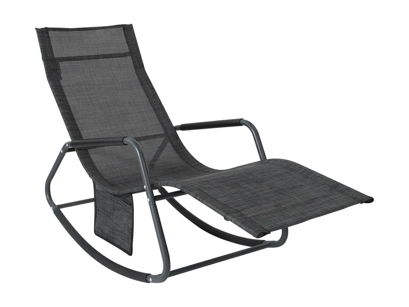 Gartenliege OGS47-MS 145 x 84 x 57 cm Schwarz