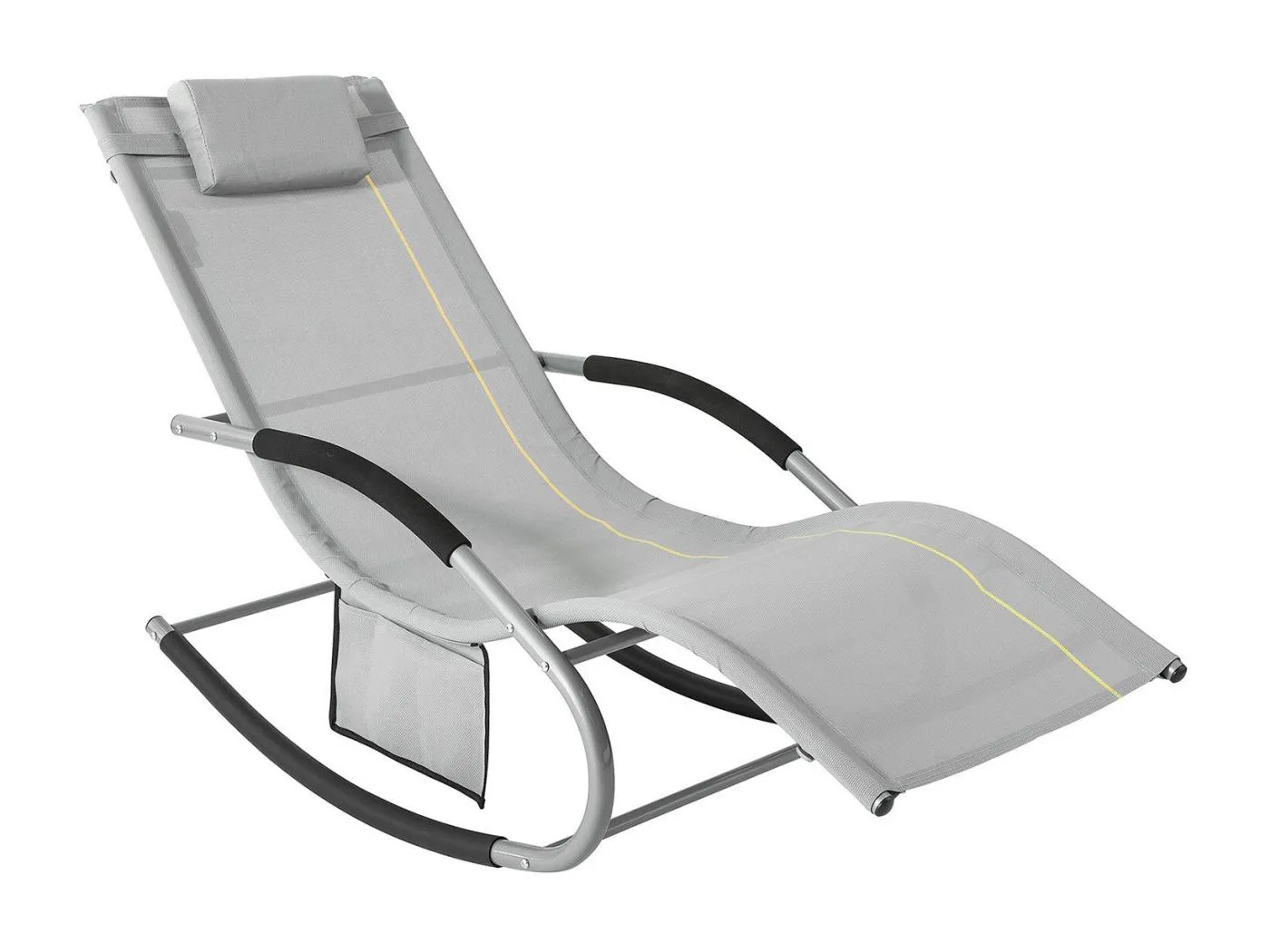 Gartenliege OGS28-HG 62 x 86 x 158 cm Grau