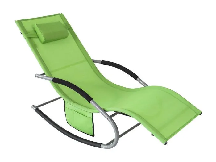 Gartenliege OGS28-GR 62 x 86 x 158 cm Grün