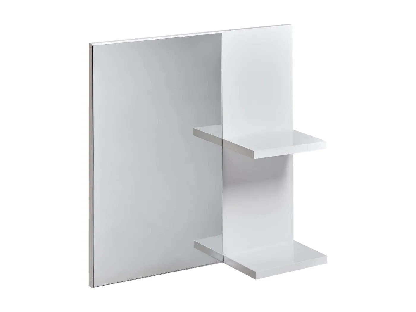 Wandspiegel mit Ablage PELOTAS 45 cm 45 cm Weiss