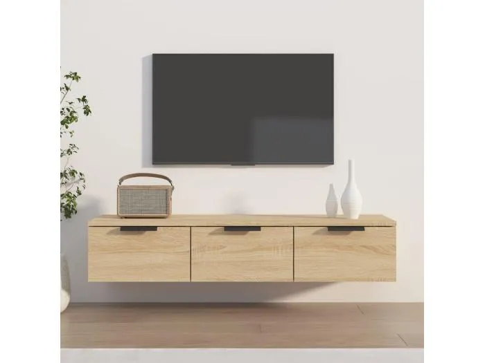 Wandschrank,Wandhängeschrank Sonoma-Eiche 102x30x20 cm Holzwerkstoff -gkd352765