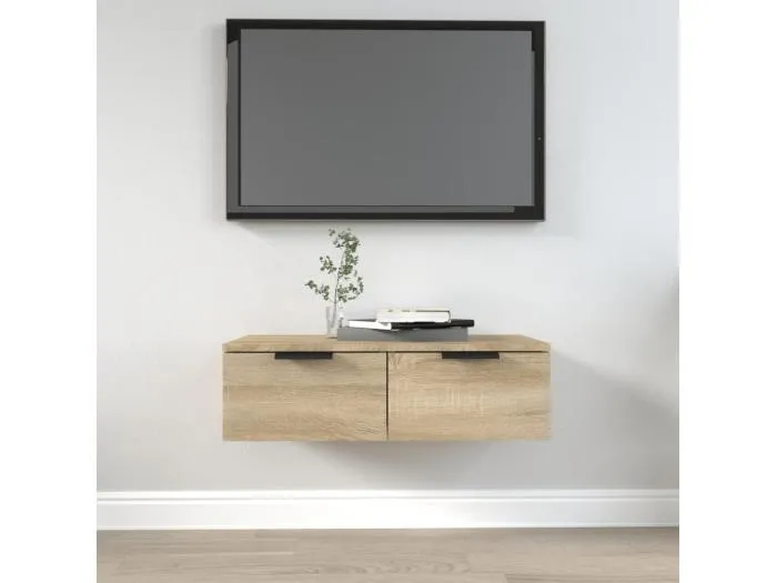 Wandschrank,Wandhängeschrank Sonoma-Eiche 68x30x20 cm Holzwerkstoff -gkd263708