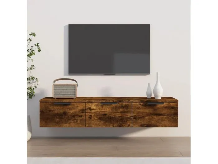 Wandschrank,Wandhängeschrank Räuchereiche 102x30x20 cm Holzwerkstoff -gkd699976